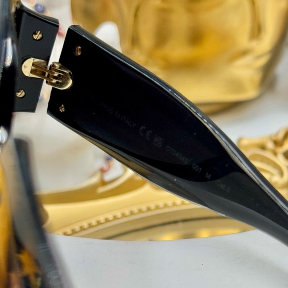 🆕 CARTIER 🧿 NWOT CT0434 Double C Square Sunglasses, Black Recycled Acetate - Picture 8 of 16